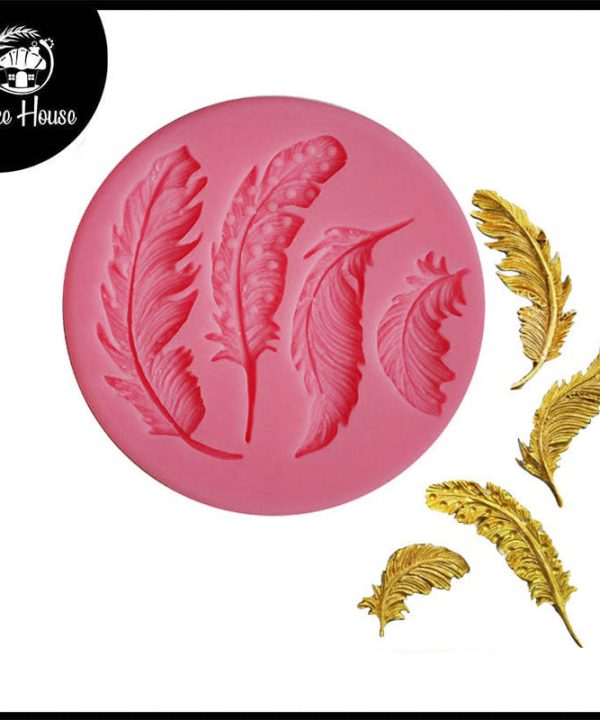 Bird Feathers Silicone Fondant Mold 4 Cavity Design 02 Comfortable Cheap Pice