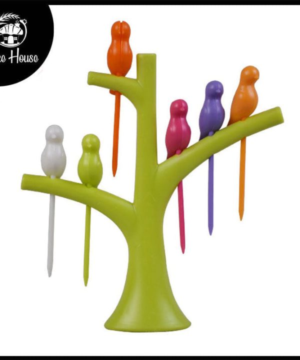 Birdie Fruit Fork 6pcs With Stand Visit