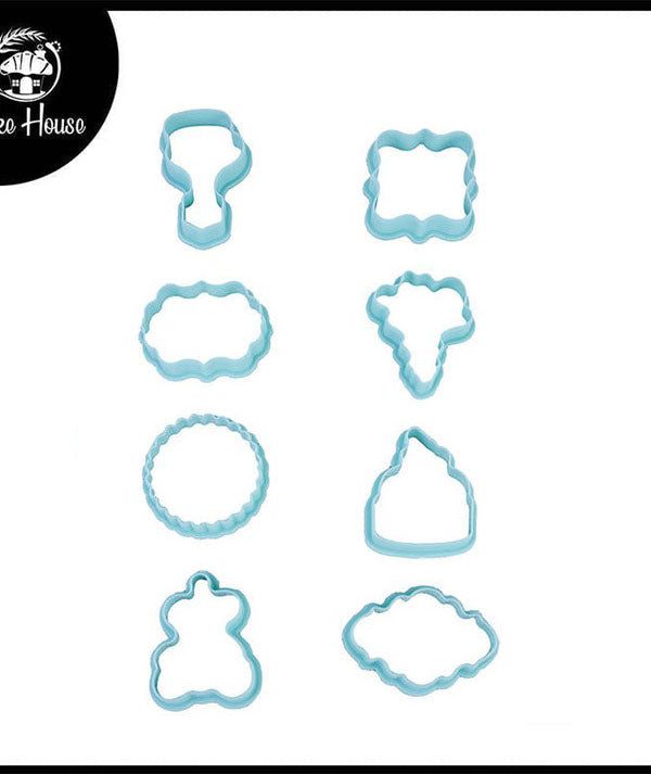 Birthday Theme Cookie And Fondant Plastic Cutters 8 Pcs Set Cheap Sale Newest