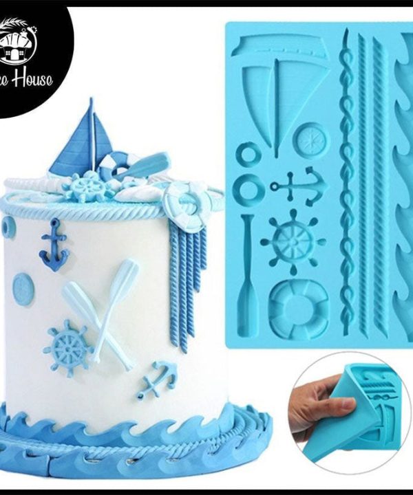 Boat Ship's Anchor Silicone Fondant Mold Sheet 2025 New Cheap Pice