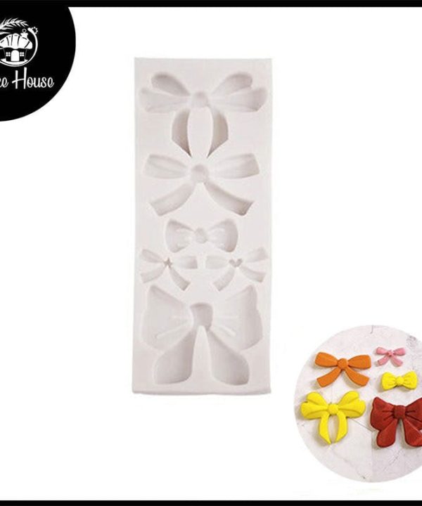 Bow Silicone Fondant Mold 6 Cavity Free Shipping Perfect
