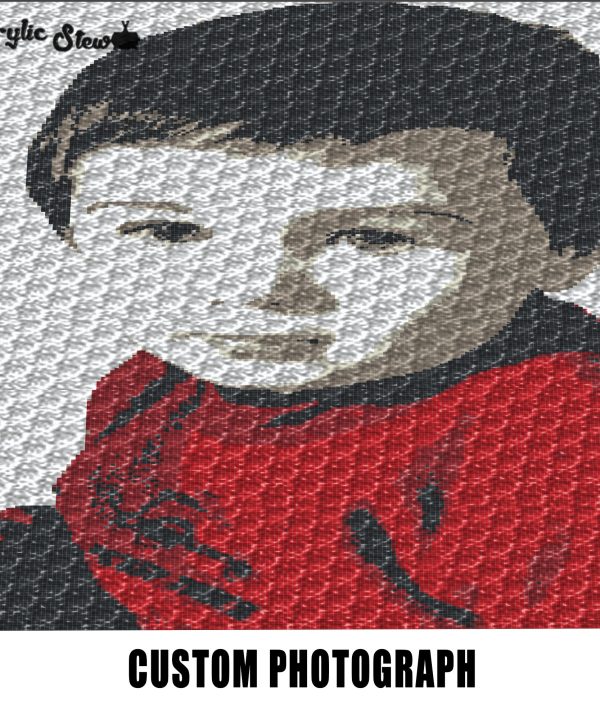 Custom Color Photograph Grandson Photo crochet graphgan blanket pattern; c2c; single crochet; cross stitch; graph; pdf download; instant download Free Shipping Official