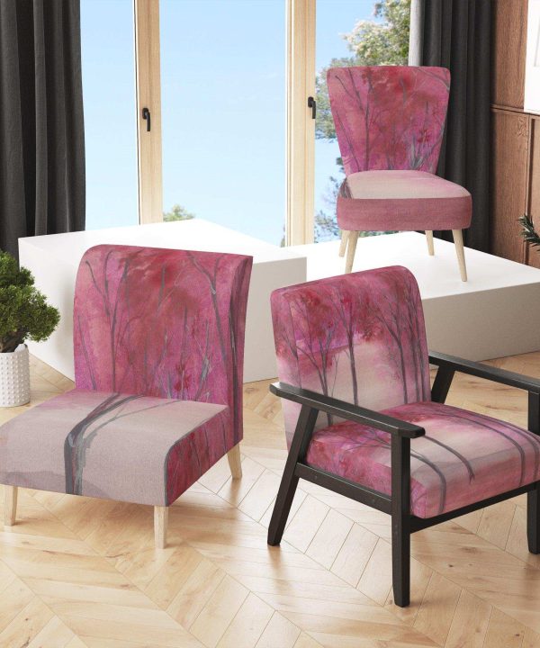 Pink Forest Tranditional Accent Chair Discount Great Deals