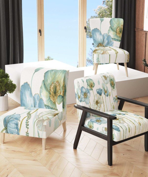 My Greenhouse Cottage Flowers IV Traditional Accent Chair Clearance For Cheap