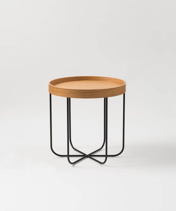 Segment Side Table - Oak/Black Free Shipping For Nice