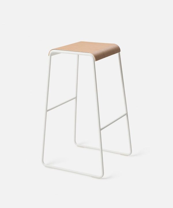 S2 Stool 72.5cm - White/Oak Cheap Sale Shop