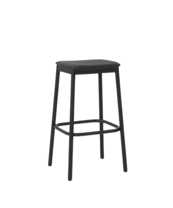 Radial Stool 75cm - Leather/Black Free Shipping New Styles