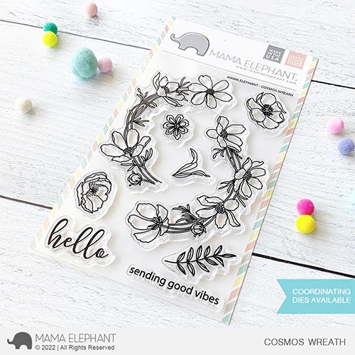 Mama Elephant COSMOS WREATH Clearance Fake