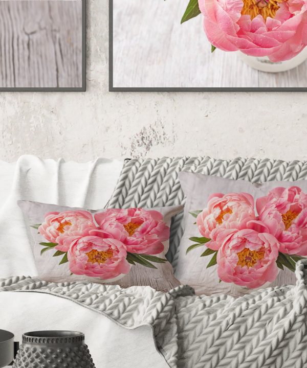 Peony Flowers on White Floor - Floral Throw Pillow Release Dates