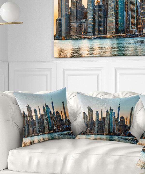 New York City Skyline - Photography Throw Pillow Cheap Extremely