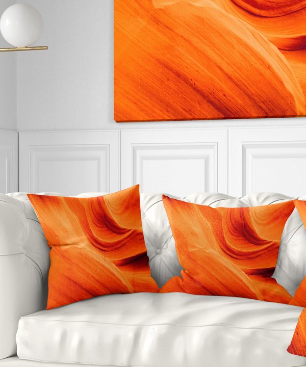 Orange Upper Antelope Canyon - Landscape Photography Throw Pillow Buy Cheap Extremely