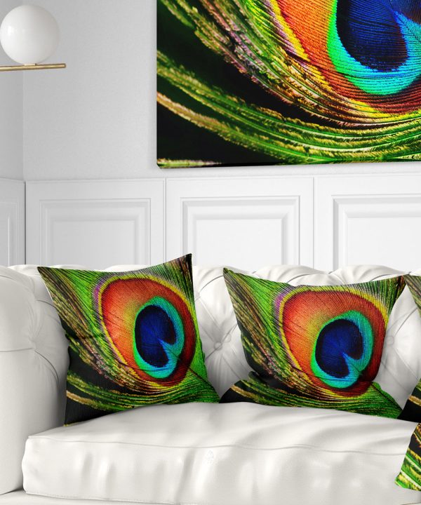 Peacock Feather - Photography Throw Pillow Big Sale Cheap Online