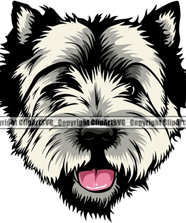 West Highland White Terrier Dad Dog Color Design Element Puppy Pup Head Purebred Pedigree Canine K-9 K9 Animal Portrait Doggy Smile Face Cute Body Vector Clipart SVG Outlet 2025 New