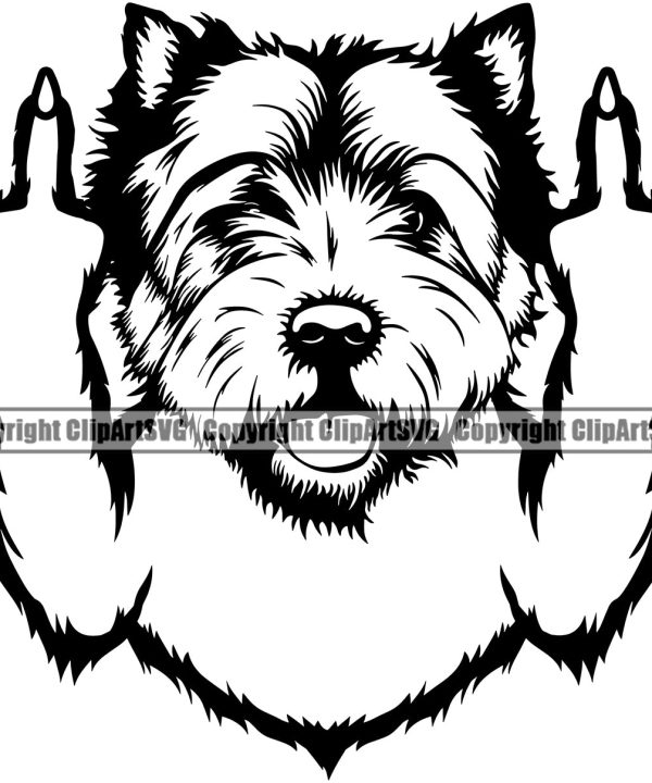 West Highland White Terrier Dog Design Element Middle Finger Puppy Pup Head Purebred Pedigree Canine K-9 K9 Animal Portrait Doggy Smile Face Cute Body Vector Clipart SVG 2025 Sale Online