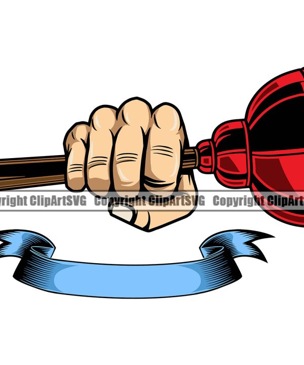 Plumber Hand Holding Plunger Color Design Element Pipe Repair Service Equipment Punch Hand Drain House Water Maintenance Bathroom Plumbing Work Kitchen Professional Tool Repairman Handyman Clipart SVG Shipping Discount Sale