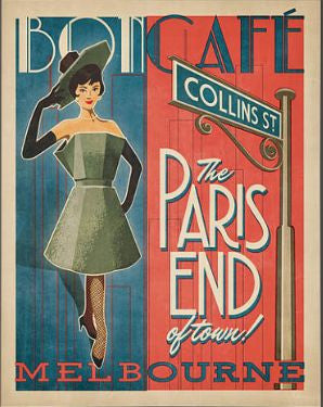 Collins St. Melbourne, Paris End Art Print Shop Offer For Sale