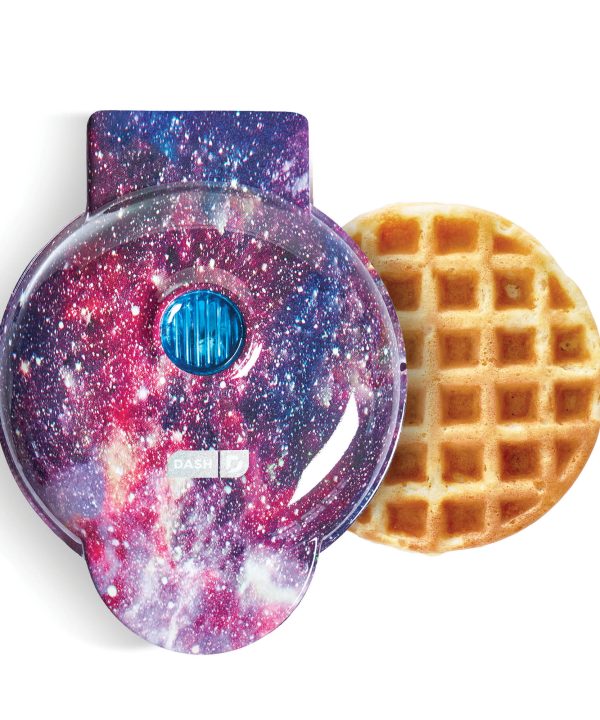 Mini Waffle Maker with Galaxy Print Buy Cheap New