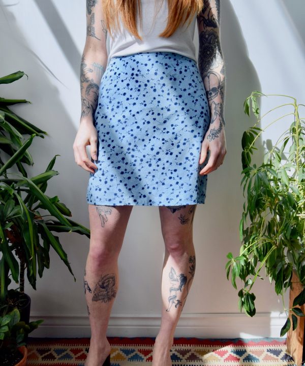 Blue Floral Mini Sale Hot Sale