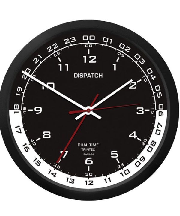 Trintec - 10" DISPATCH Dual Time Clock - White/Black | DSP-03 Cheap Free Shipping