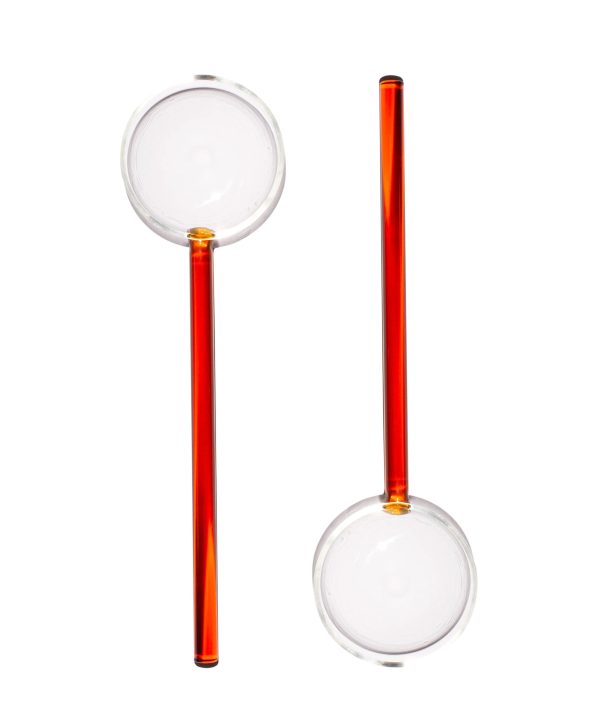 Salad Servers - Clear/Amber Outlet Lowest Pice