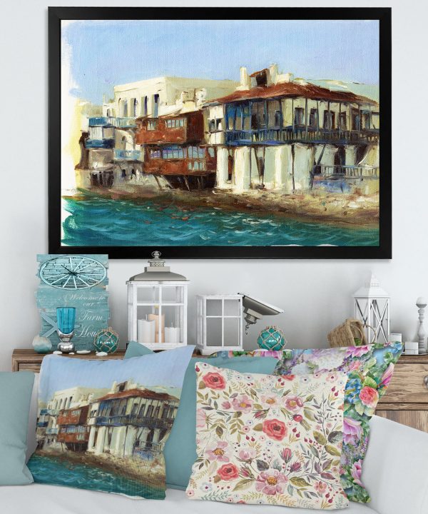 Old Houses On The Island of Mykonos Greece Free Shipping 2025 New