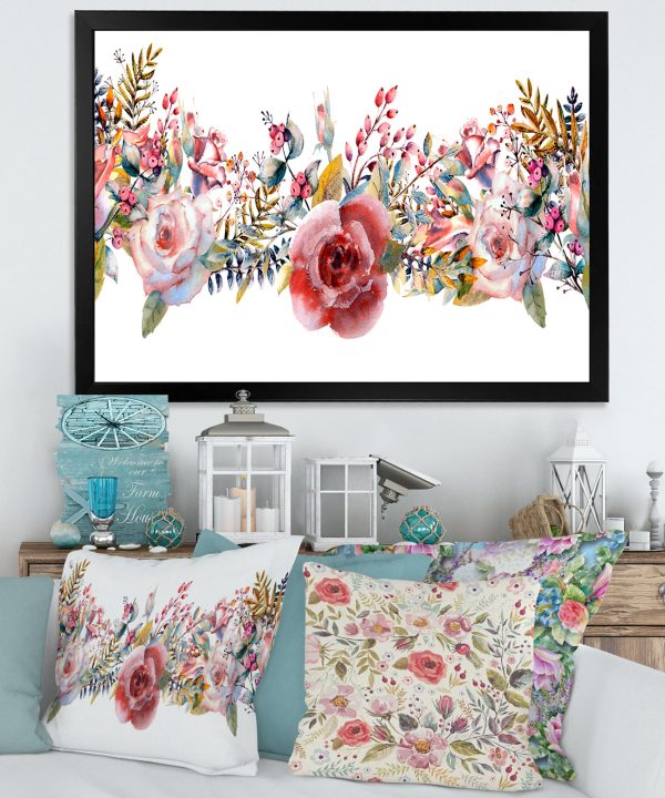 Pink Roses and Wildflower Buy Online Cheap