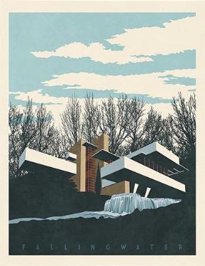 Fallingwater, Frank Lloyd Wright Art Print Cheap Sale Exclusive