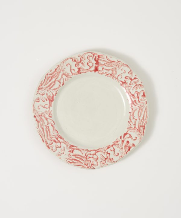 "Floral" Dessert Plate Red Shop For Cheap Online