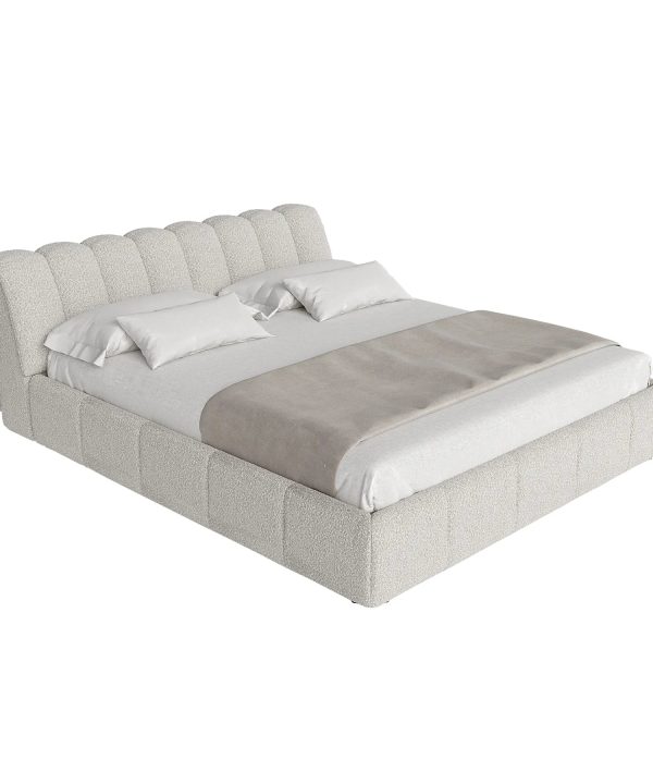 Salami King Bed - Maya Cream Boucle Cheap Purchase