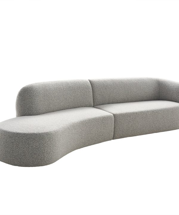 Swell Left Hand Chaise Sofa - Maya Grey Boucle Online Sale