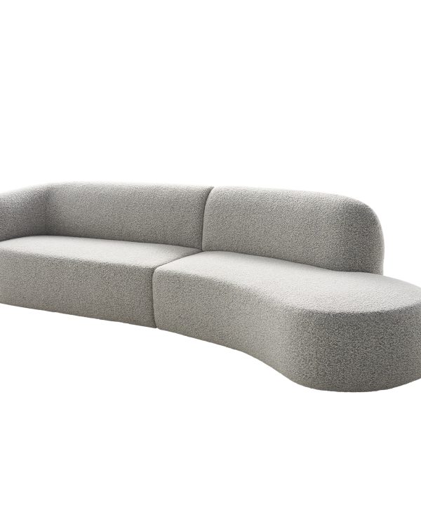 Swell Right Hand Chaise Sofa - Maya Grey Boucle Free Shipping Online