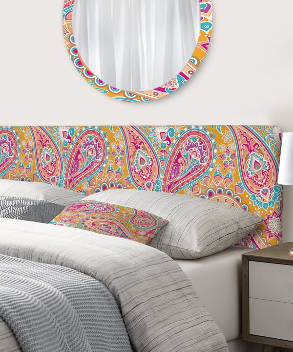 Pattern Based on Paisley upholstered headboard Cheap Sale Manchester