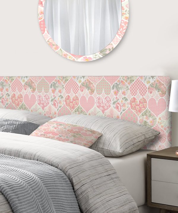 Patchwork Pattern upholstered headboard Discount Outlet Store