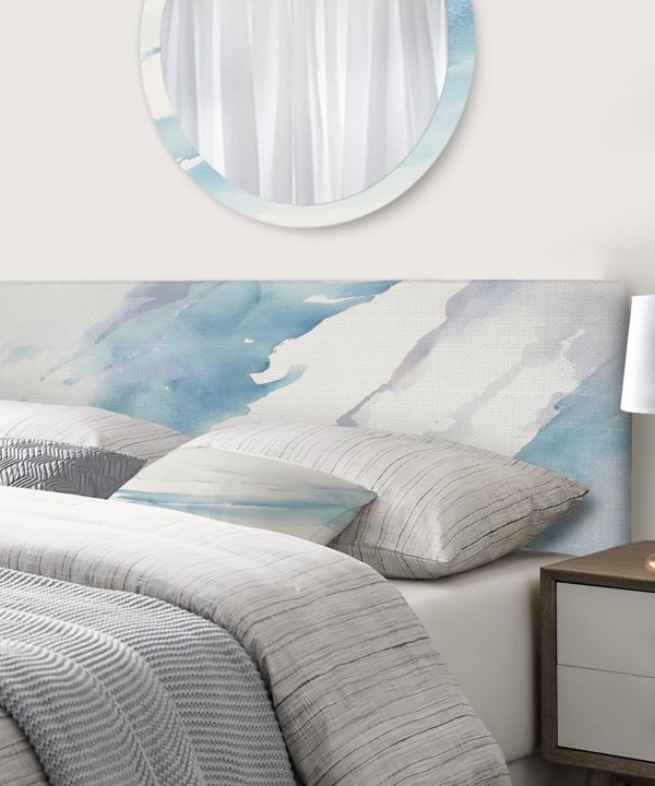 Modern Abstract Drift upholstered headboard Perfect For Sale