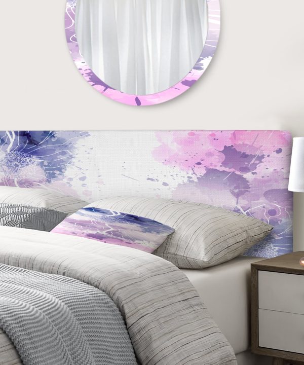 Purple & Pink Abstract With Colorful Splashes I upholstered headboard Eastbay Online