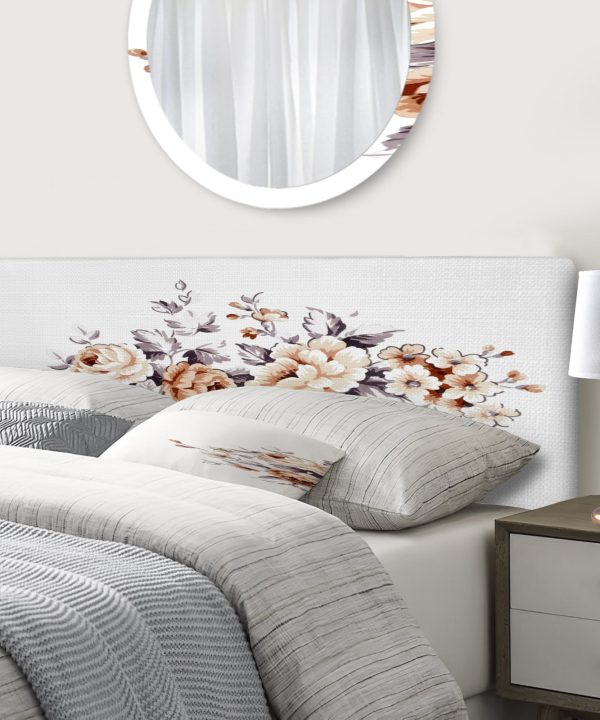 Pink Wild Roses upholstered headboard Buy Cheap Clearance Store