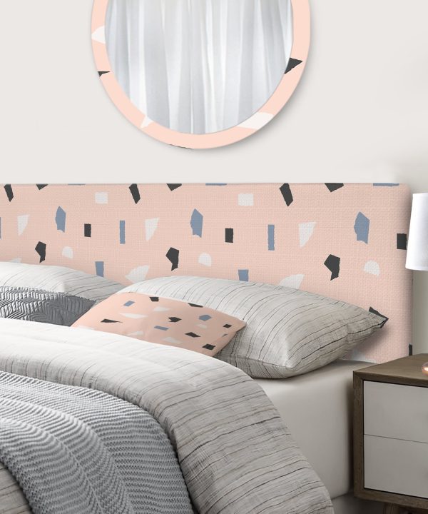Pastel Retro Geometrics II upholstered headboard Buy Cheap 2025 New