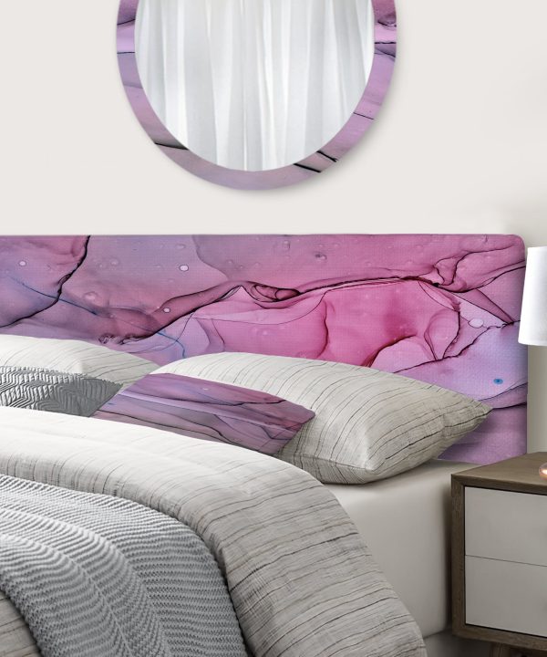 Pink And Purple Marble Landscape upholstered headboard Clearance Cost