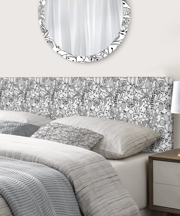 Monochrome Organic Shapes I upholstered headboard From China