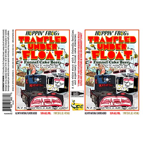 Hoppin' Frog Trampled Under Float Funnel Cake Beer With Paypal Online
