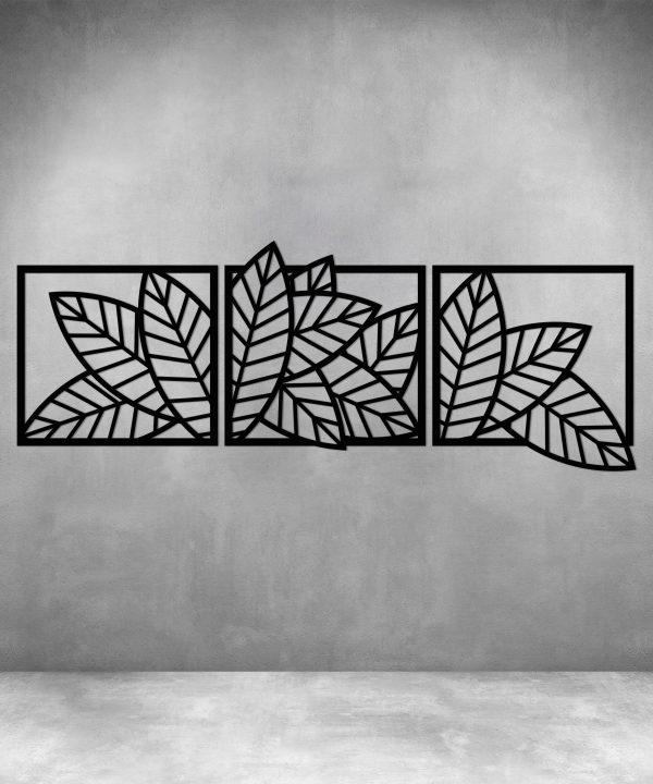 3 PIECE GEOMETRIC LEAVES Cheap Best Pices