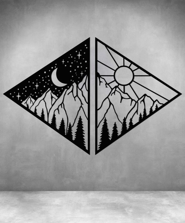 2 Piece Mountain Moon & Sun Discount Reliable