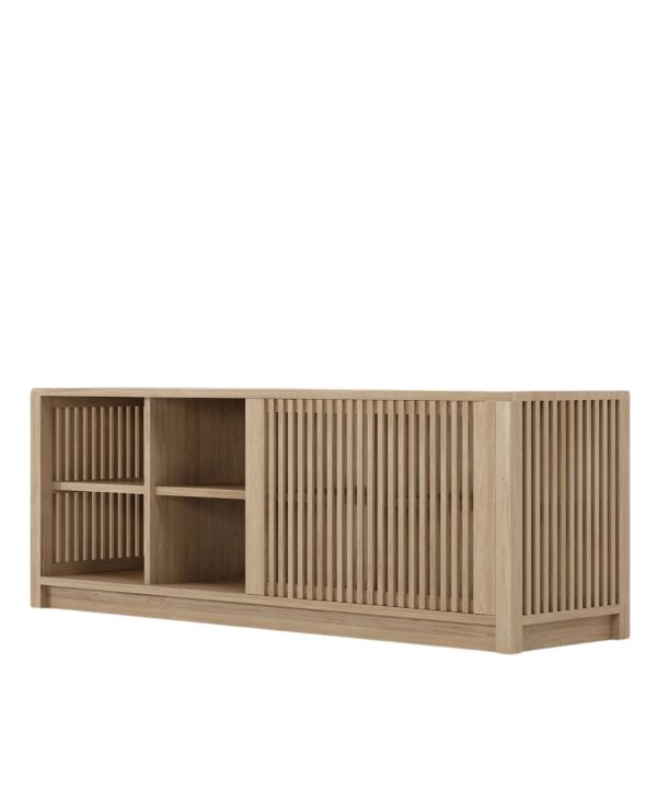 Ray Open Low Sideboard - Oak Cheap Buy Authentic