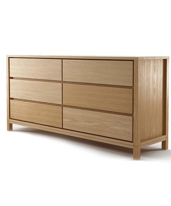 Solid Chest 6 Drawers - Oak 100% Authentic Sale Online