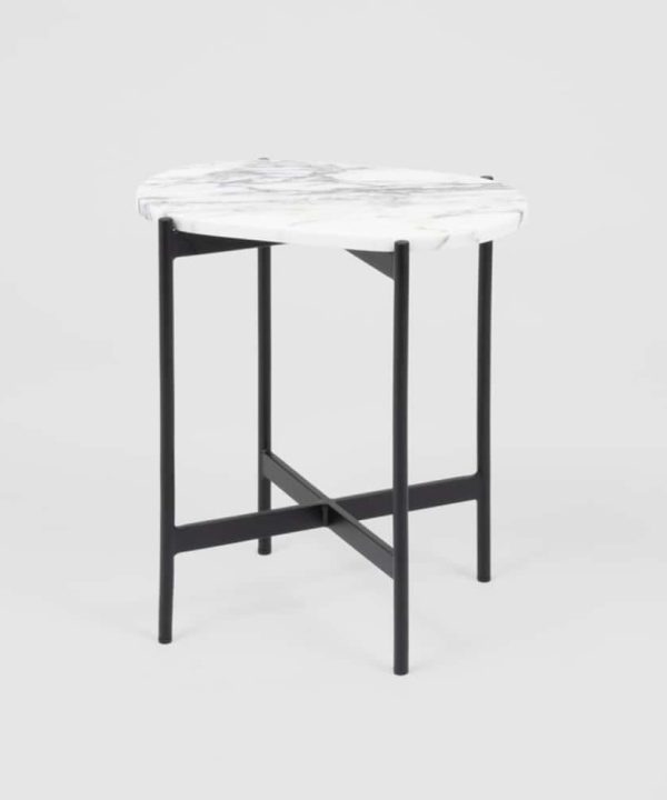Rhonde Marble Side Table - Black Fashion Style Online