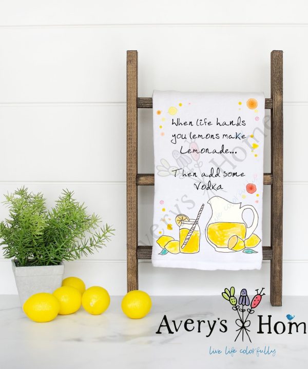 Vodka Lemonade Summer Funny Flour Sack Dish Towel Cheap Lowest Pice
