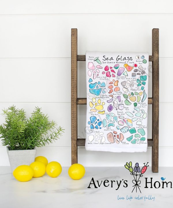 Sea Glass Collector Flour Sack Dish Towel Free Shipping Comfortable