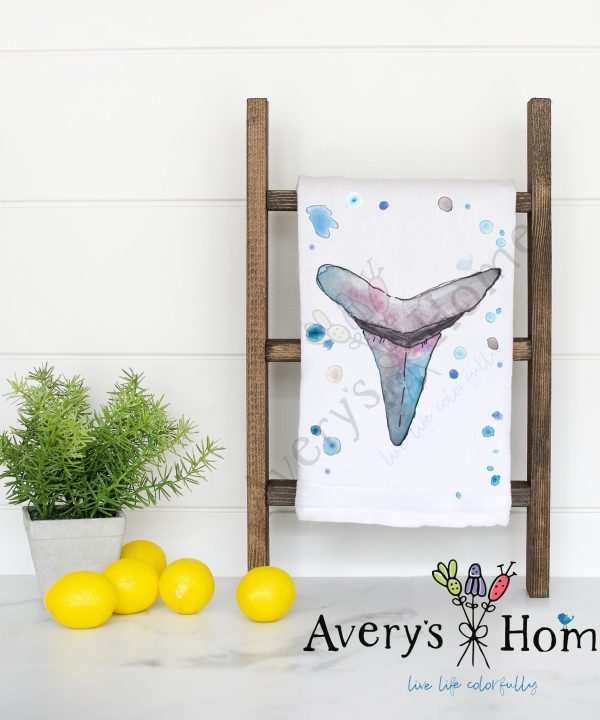 Shark Tooth Beach Customizable Flour Sack Dish Towel Buy Cheap Cheapest Pice