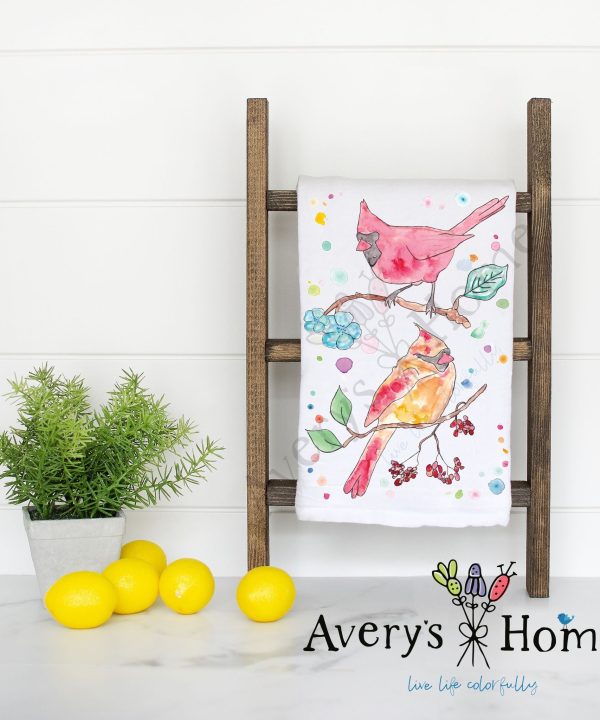 Spring Cardinal Pair Flour Sack Dish Towel Visit New Cheap Pice