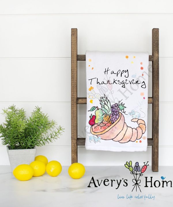 Thanksgiving Cornucopia Flour Sack Dish Towel Clearance Ebay